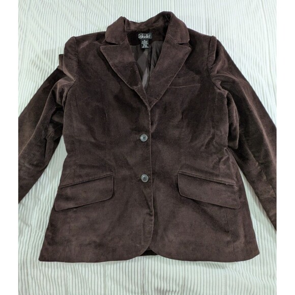 Rafaella Blazer Women’s 12 Brown Corduroy Notched Lapel Lined NWOT Preppy - Picture 4 of 8